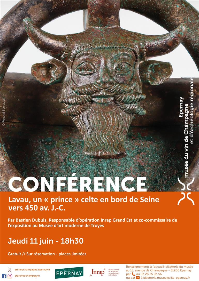 Conférence "Lavau, un « prince » celte en bord de Seine vers 450 avant notre ère"