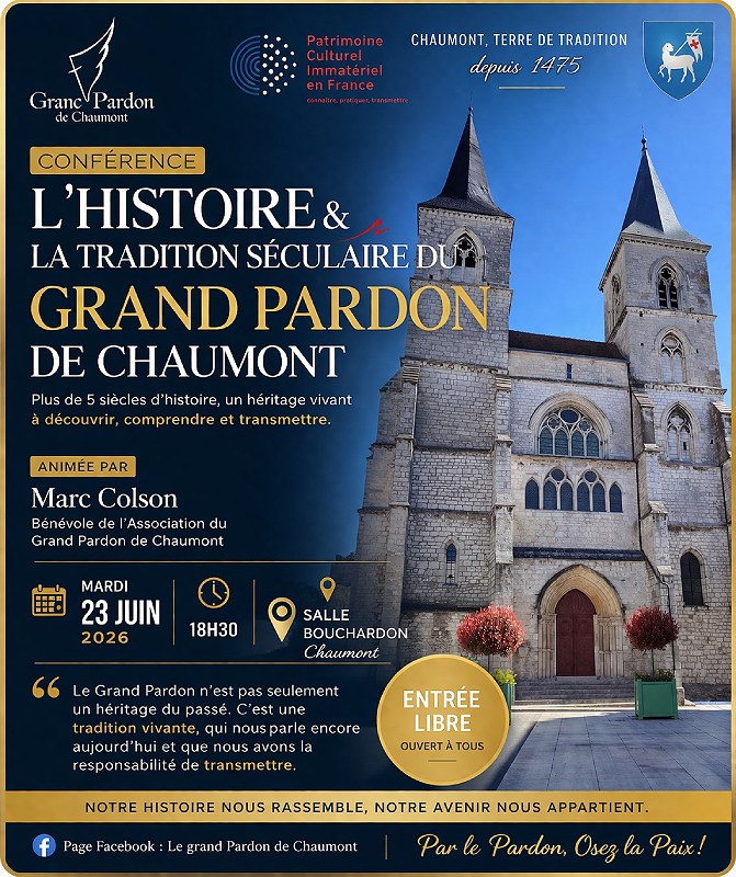 Conférence sur le Grand Pardon de Chaumont — visuel événement