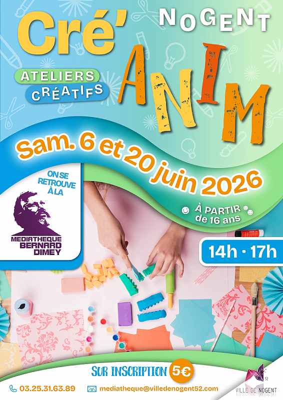 Cré'Anim : Ateliers créatifs adulte