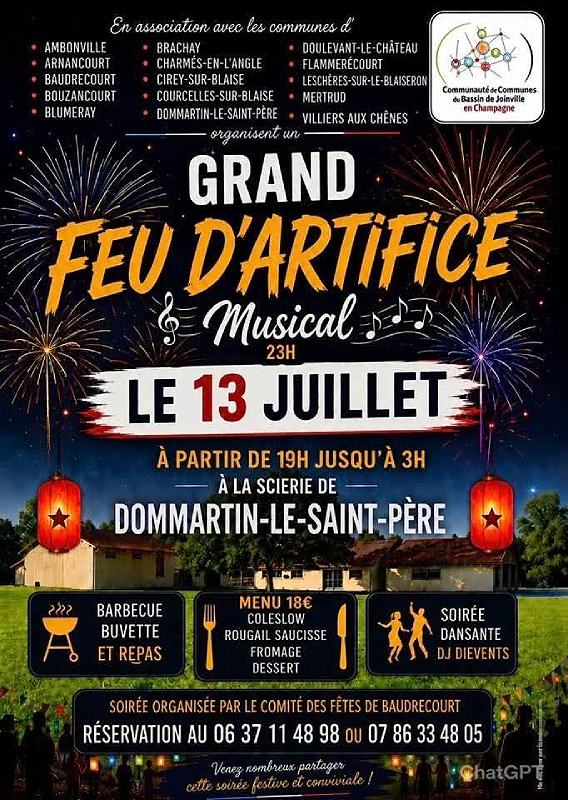 Grand feu d'artifice musical