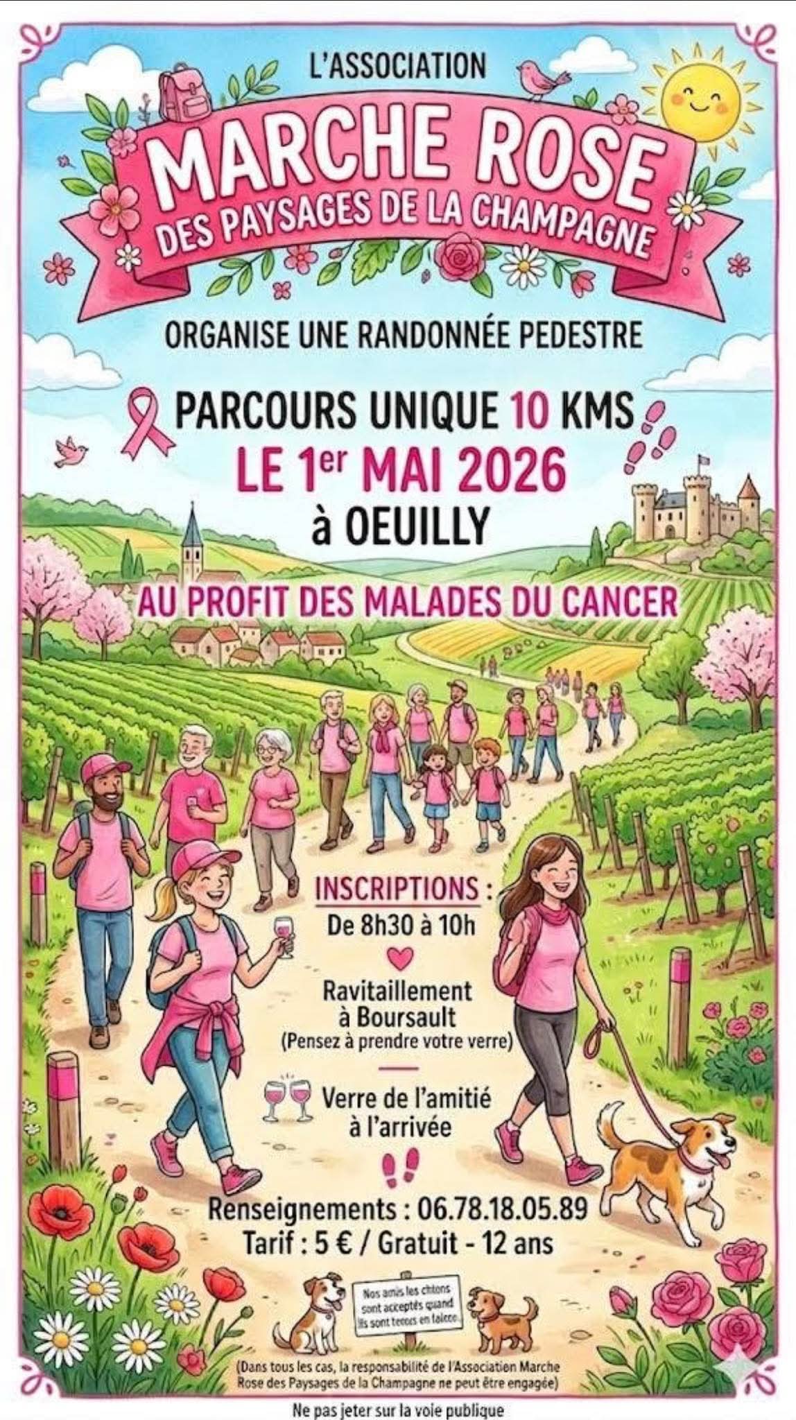 marche rose - Oeuilly