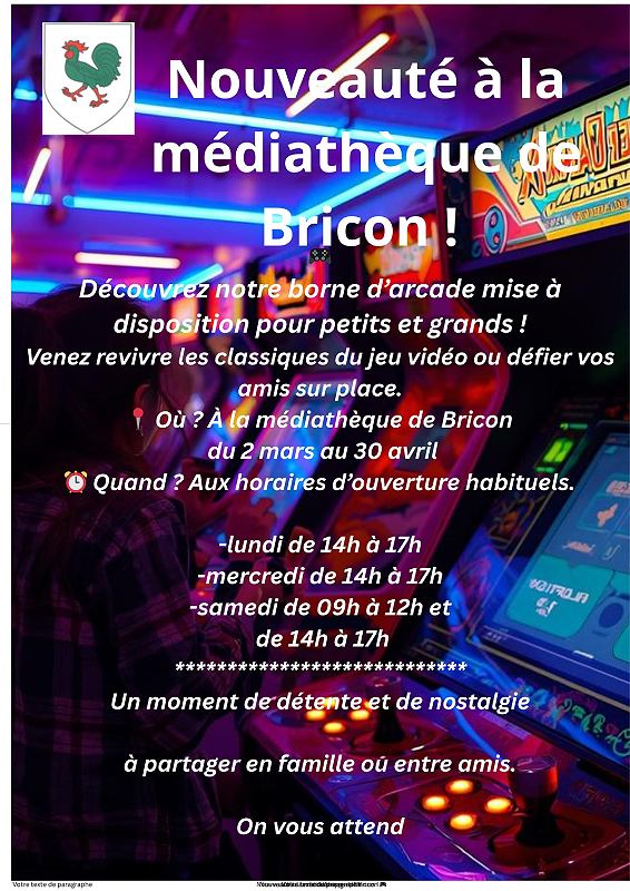 Mise à disposition de la borne d'arcade — visuel événement