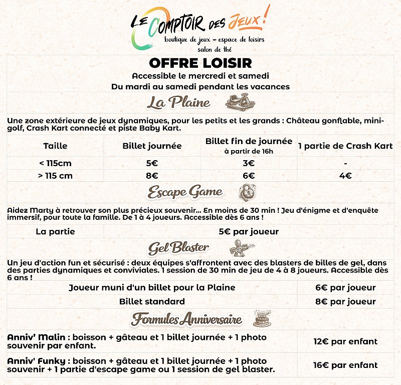 Le comptoir des jeux