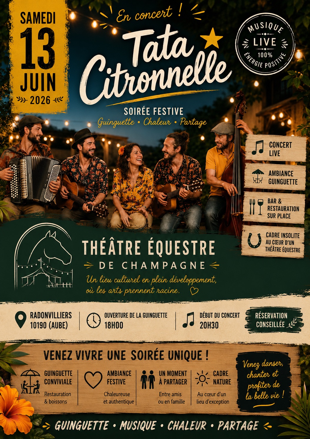 Soirée groupe musique Tata Citronelle
