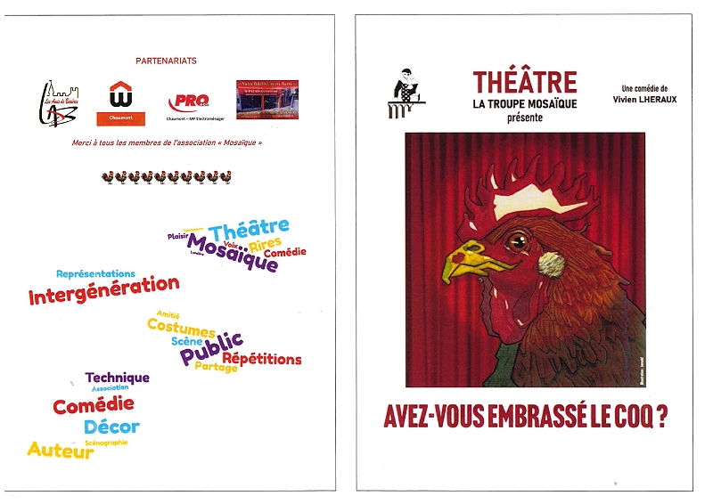 THÉÂTRE "AVEZ-VOUS EMBRASSÉ LE COQ ?"