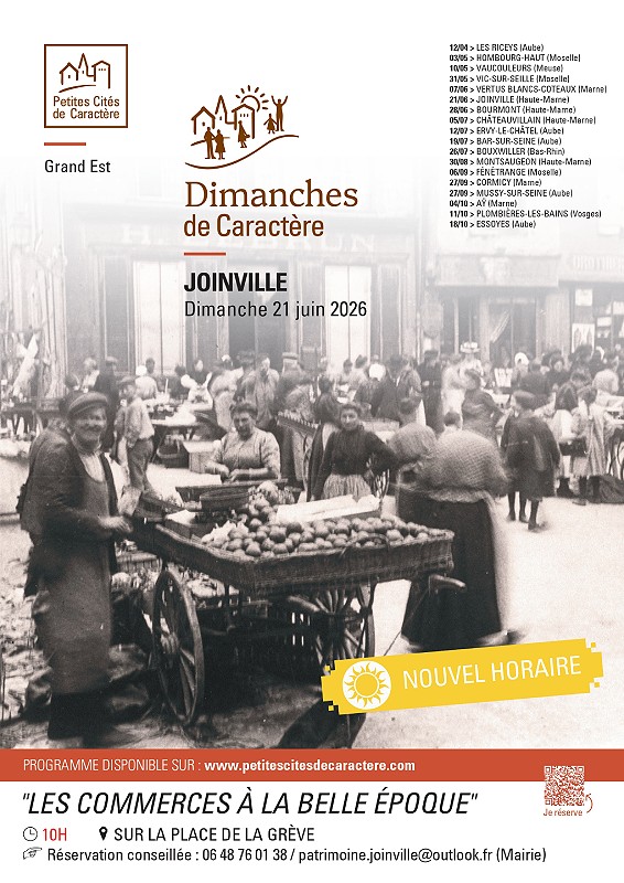 Dimanche de caractère : VG " Entre 1900 et 1920 : Commerces Joinville à la belle époque"